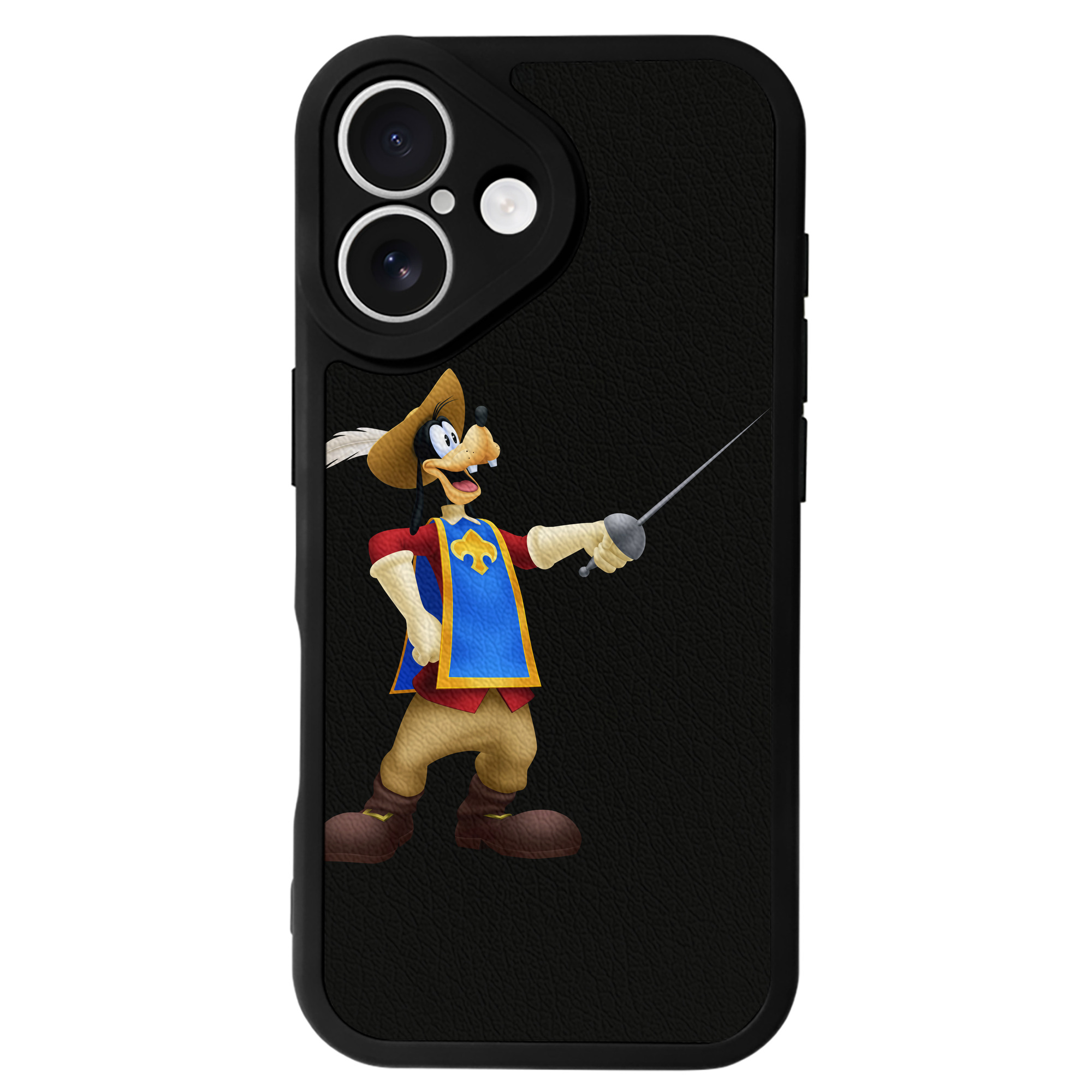 （画像用） ミッキーマウス Mickey Mouse 【iPhone 16シリーズ対応】シリコンスマホケース（レザー調） 材質：シリコン